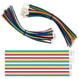 Lyeteung 10 Pairs JST 2.0 PH 6 Pin Connectors, Mini Micro JST PH 2.0mm 6-Pin Female and Male with 150mm 22AWG Cable Wire