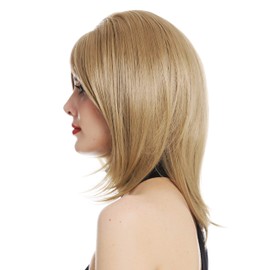 WIG ME UP - TYS-056D-K16 Women's Wig Short Shoulder Length Longbob Blonde Medium Blonde
