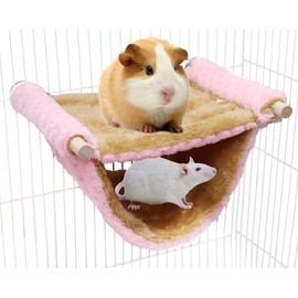 Rat Cage Accessories, Rat Hammock with Warm Soft Fluff, Rat Hammock for Cage, Birds Nest, Sleeping Bed, Cage Accessories for Rat, Hamster, Squirrel, Conure, Sugar Glider, Small Guinea Pig