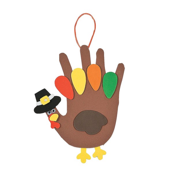 Handprint Turkey Craft Kit - Makes 12 - Thanksgiving Crafts