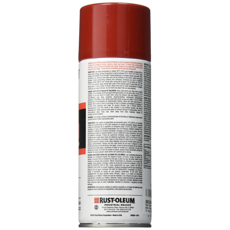 1600 Multi-Purpose Safety Red Gloss 12 OZ. Spray
