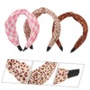 Healvian 3pcs Knotted Fabric Headbands for Women Stylish Wide Hair