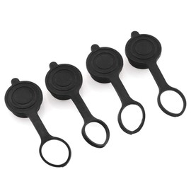 DGZZI GX12 Cap Lid 4PCS Black GX12 Aviation Connector Plug Cover Waterproof Dust Plastic Cap Circular Protective Sleeve