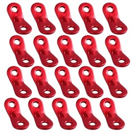 Pack of 20 Aluminium Alloy Guy Ropes Tent Rope Tensioner Tent Rope Cord Adjuster Tent Tensioner for Tent Hiking Camping Bore (Red)