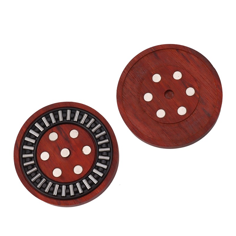 Magnetic Push Slider Stress Relief Handmade Rosewood Crafted Rotating Fidget