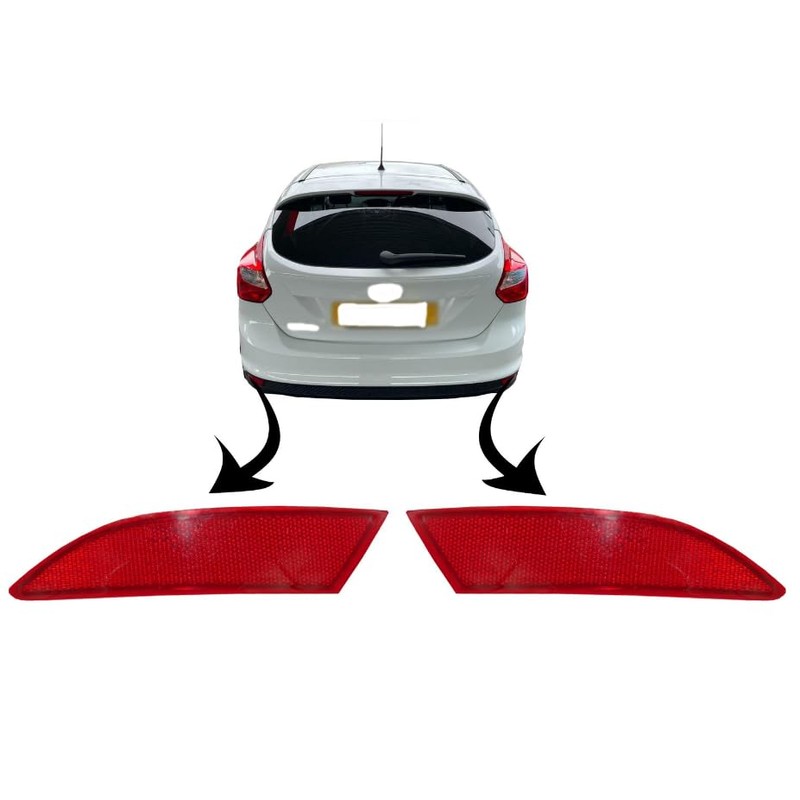 2PCS REAR SIDE BUMPER REFLECTOR Left and Right FOR FORD