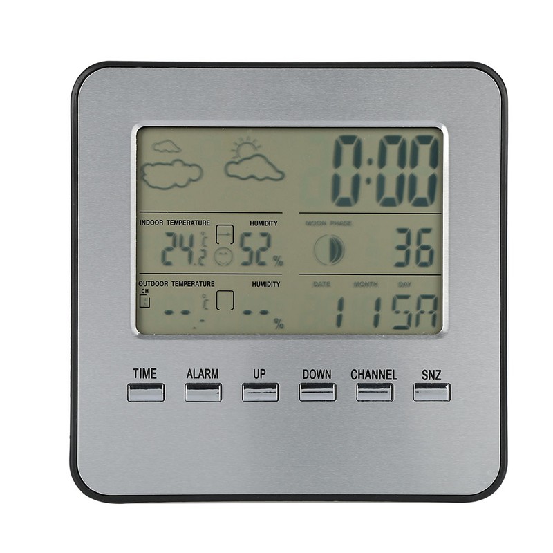 Digital Wireless Weather Station Alarm Clock Thermometer Hygrometer Outdoor Indoor