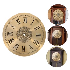 TEHAUX DIY Clock Dial Replacement Roman Numeral Aluminum Clock Panel Accessory Easy to Install Durable Design for Home