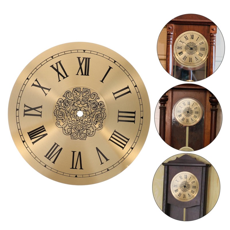 TEHAUX DIY Clock Dial Replacement Roman Numeral Aluminum Clock Panel