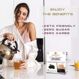 Hyleys Colon Cleanse Tea Blackberry Flavor - 50 Tea Bags (1 Pack)