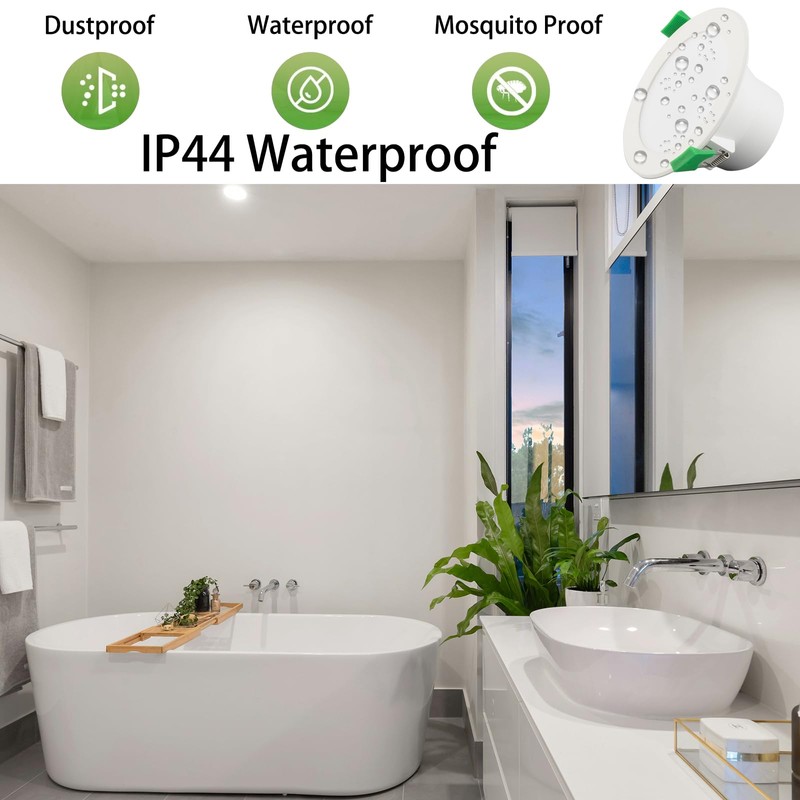 4-Pack LED Ceiling Light LED Recessed Downlight Kit 90mm Cutout
