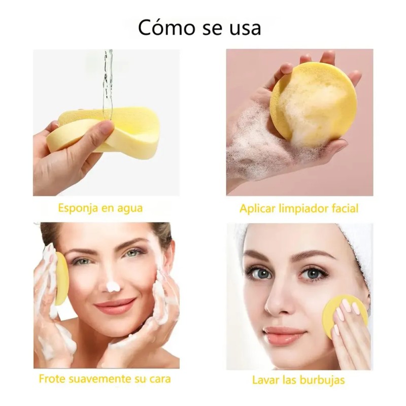 5 Paquetes Esponja Facial Comprimida 12 Piezas Por Paqueteesponjas Para