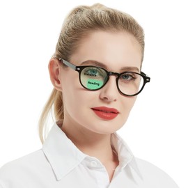 OCCI CHIARI Bifocal Reading Glasses with Clear Top,Blue Light Blocking Readers Women 1.0 1.5 2.0 2.5 3.0 3.5(250+ Black)