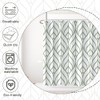 Ruelvth Green and White Shower Curtain, Modern Aesthetic Sage Green