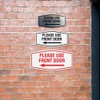 Fancy Please use front door left arrow Sign | Wall