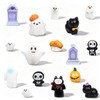 FINGOOO 40 Pcs Halloween Resin Ornament, Halloween Tableware Assorted Pumpkin,