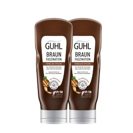 Guhl Braun Faszination Spülung 2er Pack - Inhalt: 2 x 200 ml - Haartyp: brünett, braun - Angereichert mit braunen Farbpigmenten - Dermatologisch bestätigt