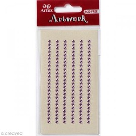Artoz Artwork (Rhinestone) 3 mm Purple Round Crystal Stickers