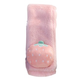 CutitiUU Plush Strawberry Children's Scarf,Cozy Plush Strawberry Scarf with Cross Design,Warm Plush Scarf,Kids Scarf,Winter Kids Plush Scarf Solid Baby Boys Girls Scarves,Soft Fluffy