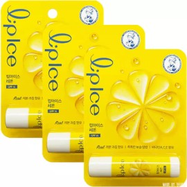 Mentholatum 멘소래담 립아이스 립밤 레몬 3.5g 3개 [멘소래담 딥 모이스트 멘톨 4.5g x 3개] Menthodex Lip Ice Lip Balm Lemon 3.5g (Set of 3) [Menthodex Deep Moist Menthol 4.5g x 3]