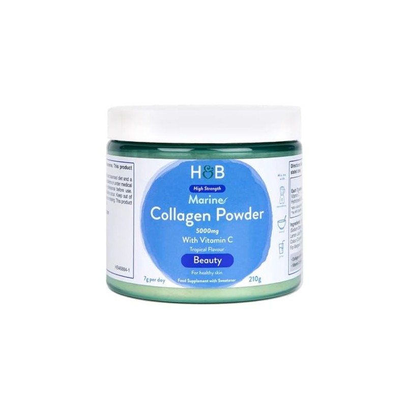 Holland & Barrett Marine Collagen Tropical Flavoured Powder 5000mg 210g