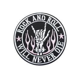 1 X Rock Emblem Embroidered Hot Melt Patch Clothes Hat Bag Decoration Patch