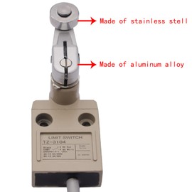 TWTADE TZ-3104 Limit Switch Momentary Roller Lever Plunger NC-NO IP67 Waterproof with Wire