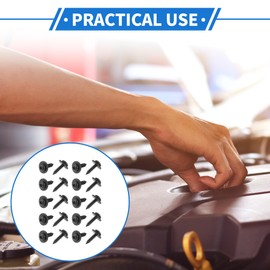 VekAuto 20pcs Car Fender Inner Fender Bumper Cover Screw Compatible for Honda Accord 2006-2007 Heavy Duty Metal Black License Bracket Tapping Screw