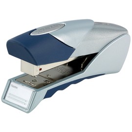 Rexel Gazelle Half Strip Stapler, 25 Sheet Capacity, Plastic Body, Blue and Silver, 2100011