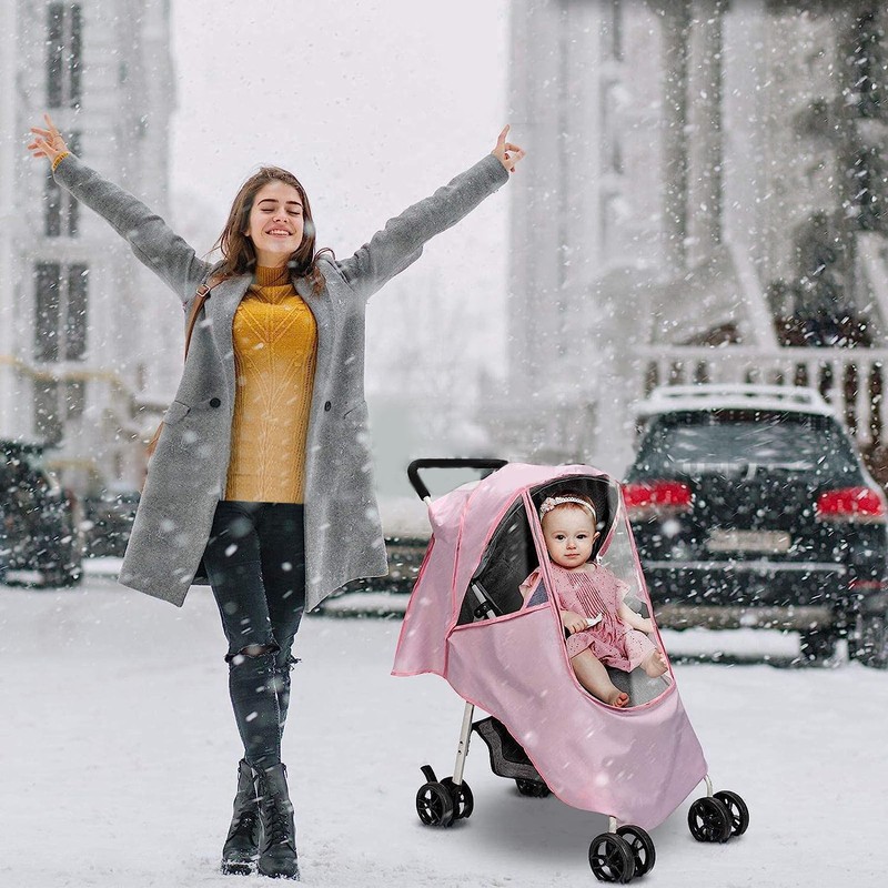 Universal Stroller Rain Cover Windproof Waterproof Dustproof Windproof Cold Resistant