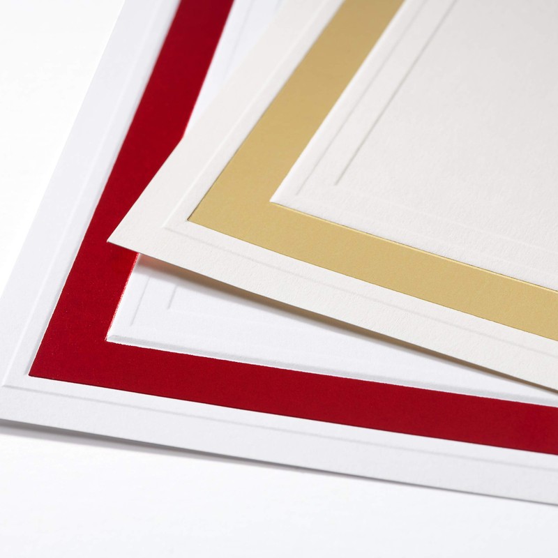 PaperDirect White with Red Pristine Specialty Certificates, 50 Pack