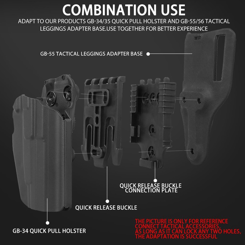 Gunyoo Quick Locking System Kit, with QLS19 and QLS22 Adapter