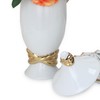 TREATLIFE HOME White Ceramic Decorative Jar with Gold Accent and