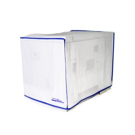 COMPUTER DUST SOLUTIONS Printer Dust Cover, Covers Inkjet or Laser Printers, Silky Smooth Antistatic Vinyl, Translucent Coconut Cream Color with Blue Trim, Several, (22W x16H x22D)