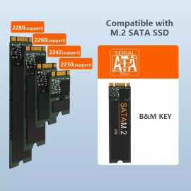 Unbranded MAIWO SATA M.2 SSD Duplicator, SATA M.2 to Type C Hard Drive Docking Station