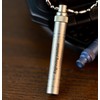 TITANER Titanium EDC Whistle - Anodized Yellow & Hand-Carved Meteorite