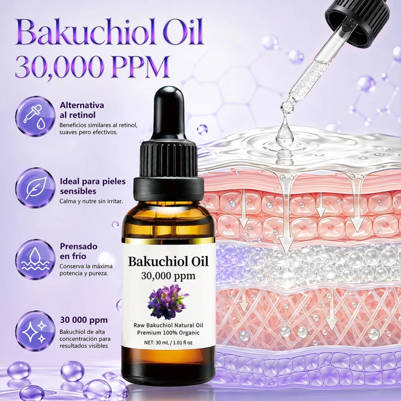 Sérum Facial Bakuchiol Orgánico Prensado Frío