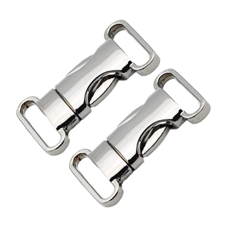 HEALLILY 2pcs Metal Side Release Buckles Adjustable Quick Release Clips