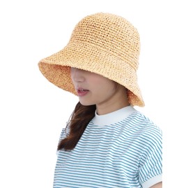 TRAX SHOP TGM-0170 Straw Hat, Women's, UV Folding, Paper Hat, Wire, Spring, Summer, Spring & Summer, Sun Protection, UV Protection, Sunshade, Cool, Upf50 Straw Hat, natural
