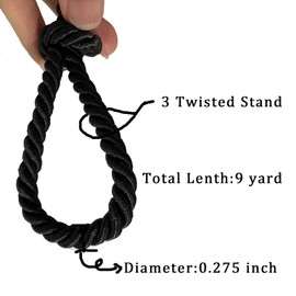 Fenghuangwu Cordón trenzado hecho a mano de 9 yardas, 7 mm de diámetro para bricolaje, decoración del hogar, tapicería, alzapaños de cortina