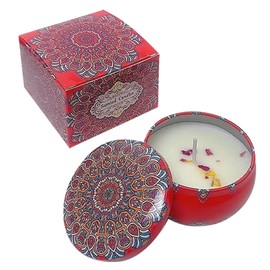 HYCSC Rose Scented Candles, Aromatherapy Candles for Home, ong Burn Scented Candles with Lid, Sustainable Use of Tin Boxes