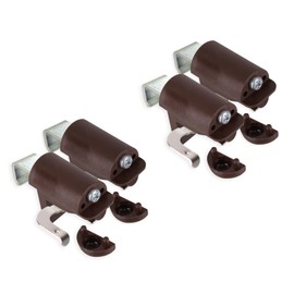 KLEMMFLEX Clamp holder for blinds, blind holder without drilling, for clamping, pack of 4, brown, sturdy clamp support with metal bracket, adjustable from 4-25 mm, for windows and balcony doors