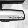 Religious Car Mirror Decal, Trust in God Vinyl Sticker for