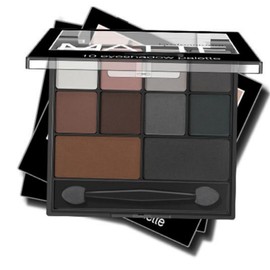Matte Smokey Eyeshadow Palette – 10 Highly Pigmented Grey & Black Shades, Waterproof & Long-Lasting Eye Shadow with Dual-Ended Brush, Ideal for Creating Stunning Women’s Makeup Looks
