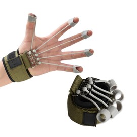 Finger and Hand Extensor Trainer Exerciser with Resistance Band Stretcher Strengthener Finger Flexion Extension Training Strengthener