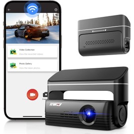 IIWEY WiFi Dash Cam Front 1080P Mini Hidden Car Dashboard Recorder with Super Night Vision, Lens 360° Rotation, App Control for Car, capacitor, G-sensor, Parking Monitor