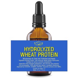 HYDROLYZED WHEAT PROTEIN - Liquid - 50g | 1.76oz - Microprotein for Hair, Skin, Baby Care, Body Wash, Sensitive Skin - Deep Hair Protection, Restructuring and Repair - Shampoos, Conditioners