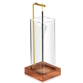 MINGYI Stylish Incense Holder Glass Incense Holder Ash Spill Proof Incense Stand Interior Glass Relax Buddhist Altar Study Meditation Entryway
