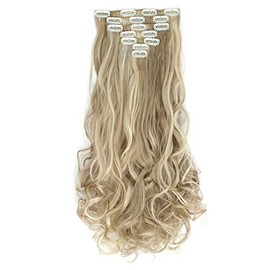 OneDor® 20" Curly Full Head Clip in Synthetic Hair Extensions 7pcs 140g (16H613)