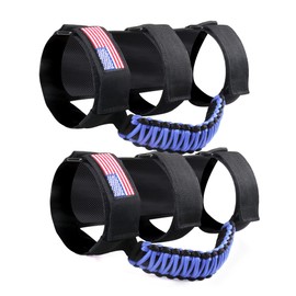 RERPRO Roll Bar Grab Handles for Jeep Wrangler CJ YJ TJ JK JL 4XE Gladiator JT 1955-2025 2.0”-4.0” Roll Cage Paracord Grip Handle for All Jeep Off Road UTV ATV Polaris RZR Ranger Can-am 2 Pack Blue